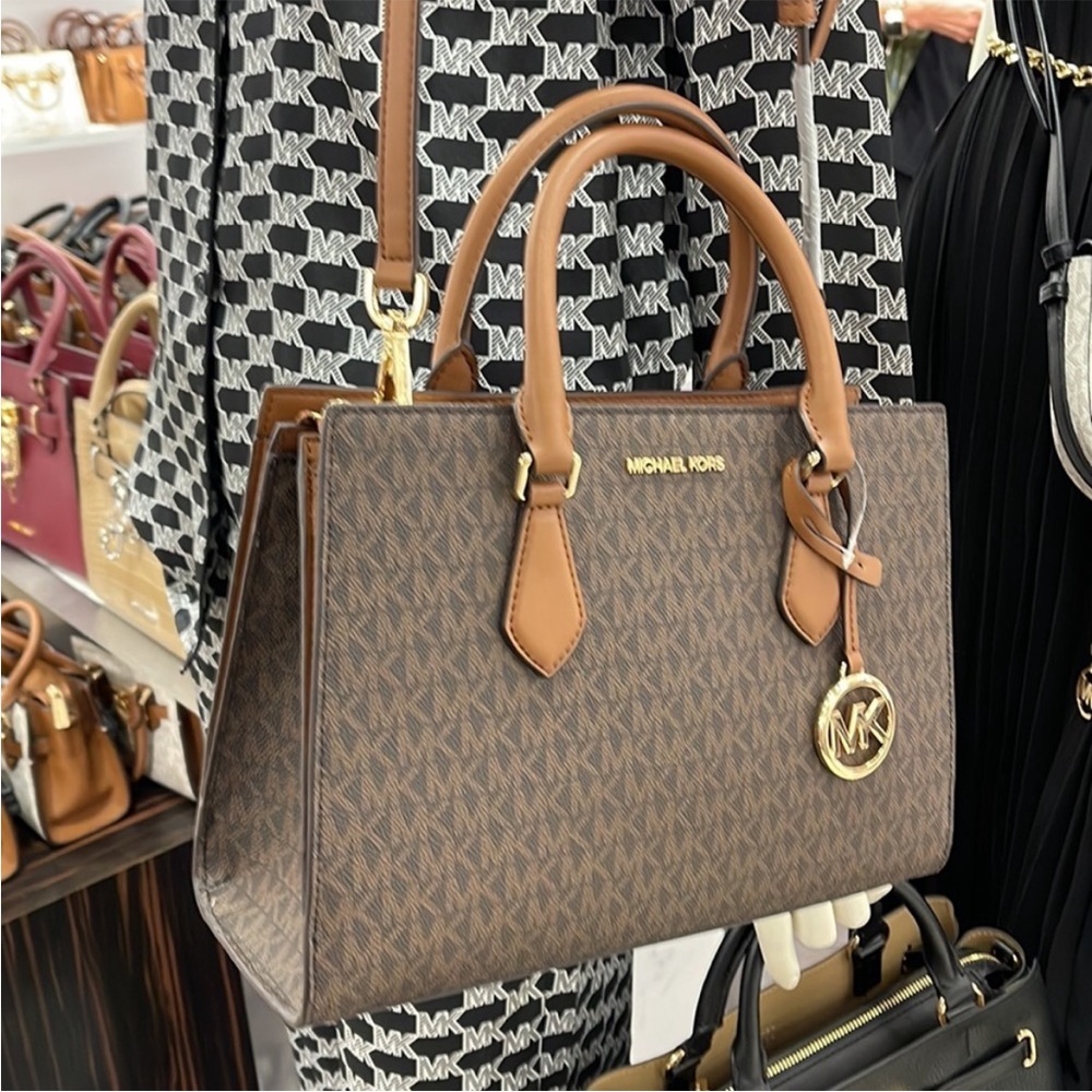 Michael Kors Sheila Medium Center Zip Satchel Bag - Picture 6 of 16